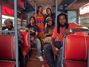 Bob Marley's old band The Wailers - featuring legendary (on far left) original Wailers bass player Family Man Barrett as well as Drummer Zeb of Aswad - headline Montreal's Corona Theatre on November 18 (Photo by William Richards, courtesy Greenland Productions)
