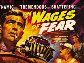 Poster for the French film The Wages of Fear, being shown by The Film Society / Le Cine Club. Courtesy of The Film Society / Le Cine Club.