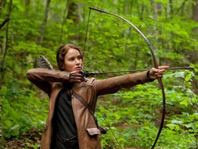 Jennifer Lawrence stars as Katniss Everdeen in THE HUNGER GAMES.     PHOTO: Alliance  Films