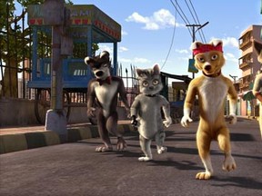 An image from the animated Indian movie, Roadside Romeo.