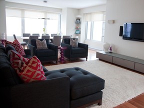 MONTREAL, QUE.: JANUARY 17, 2012-Living room area of a 3,600 square foot condo in the Beaux Arts building in downtown Montreal Tuesday January 17, 2012. For Urban Expressions magazine. (Vincenzo D'Alto / THE GAZETTE)