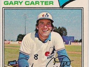 The Gary Carter pictured in this classic 1977 Topps baseball card is "The Kid" Montrealers will remember and celebrate at the May 3 "Evening for Gary Carter" at Hurley's Irish Pub (1225 Crescent), to benefit the Montreal Children's Hospital.