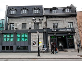 The National Film Board building on St. Denis St. in Montreal, Wednesday April 4, 2012.  The cinema and offices are closing, because of cuts made in the recent federal budget.       (John Mahoney/THE GAZETTE)