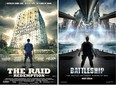 A well-armed man in bulletproof garb and a very large object. Hmmm, where have we seen that before? The Raid poster: Alliance Films Battleship poster: Universal Pictures