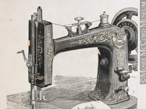 An old Williams sewing machine. Handout: Bourget Capital Inc./ McCord Museum