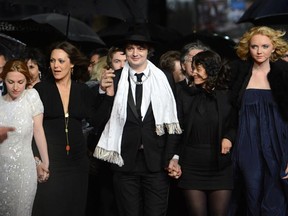 (From R) British actress Lily Cole, French director Sylvie Verheyde, British actor Pete Doherty and French actress Karole Rocher arrive for the screening of "Confession of a Child of the Century" presented in the Un Certain Regard selection at the 65th Cannes film festival on May 20, 2012 in Cannes.     AFP ANNE-CHRISTINE POUJOULAT/AFP/GettyImages)