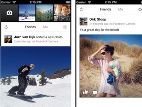 Screenshot of Facebook's new Camera app