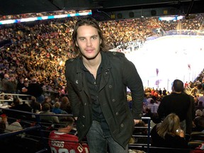 Actor Taylor Kitsch at the All-Star Game as part of the 2008 NHL All-Star weekend at Philips Arena on January 27, 2008 in Atlanta, Georgia.  (Frank Mullen/NHLI via Getty Images)