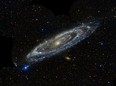 This image obtained from NASA and the Jet Propulsion Laboratory shows the Andromeda Galaxy. Roeland van der Marel, of the Space Telescope Science Institute in Baltimore, announced on May 31, 2012 that Andromeda and the Milky Way Galaxy are on a collision course and will crash head-on in four billion years. The theory of the collision has long been known, but van der Marel  and his collegues have confirmed it. Using the Hubble telescope astromers were able to measure Andromeda's sideway motion, a key component of the galaxy's path through space, and which no one had been able to determine. "The Andromeda Galaxy is heading straight in our direction," van der Marel said. The galaxies are moving toward one another at a speed of about 250,000 mph (400,000 kilometers per hour).   "AFP PHOTO / NASA/Jet Propulsion Laboratory"