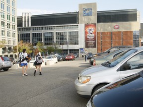 MONTREAL, QUE. : SEPTEMBER 1 , 2011--The mixed-use Avenue project, to be located on the parking lot facing the Bell Centre, will have condos and office space.