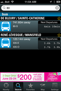 Montreal Metro & Bus app