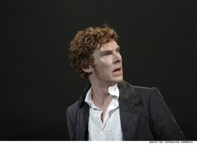Benedict Cumberbatch in Frankenstein. Does this man look like he could do anything monstrous?  I thought not. Photo by Catherine Ashmore, from the web page of The National Theatre School.