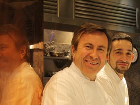 Daniel Boulud and Maison Boulud executive chef Riccardo Bertolino (photo by Lauren Cracower)