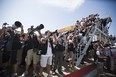 MONTREAL, QUE.: JUNE 10, 2012-- Photographers line up to shoot the finishing ceremony at the end of the Formula One Canadian Grand Prix at the Circuit Gilles Villeneuve in Montreal on Sunday, June 10, 2012. (Dario Ayala/THE GAZETTE)