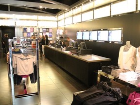 The new A/X Armani Exchange store has a club vibe (photo by Jennifer Nachshen)