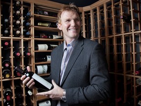 MONTREAL, QUE.: APRIL 17, 2012-- Ex Montreal Canadien, and  wine aficionado and seller, Karl Dykhuis  in his home cellar, in Blainville, north of Montreal Tuesday April 17, 2012. For Urban Expressions magazine.  (Vincenzo D'Alto / THE GAZETTE)