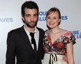 Jay Baruchel and Alison Pill at Sardi's on April 25, 2011 in New York City.  The two will marry later this year. (Henry S. Dziekan III/Getty Images)