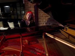 MONTREAL, QUE.: JUNE 12, 2012-- Montreal jazz pianist Julie Lamontagne plays piano at Upstairs Jazz Bar & Grill in Montreal on Tuesday, June 12, 2012. (Dario Ayala/THE GAZETTE)