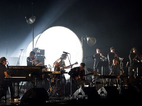 Patrick Watson (on piano) and band at Salle Wilfrid Pelletier, Place des Arts. Photo by Dario Ayala.