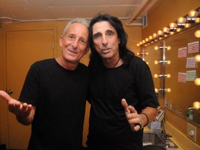 Nasty Show host Bobby Slayton (L) gets a backstage visit from his old friend Alice Cooper. The Nasty Show continues at Club Soda July 11-15 and July 27 and 28. (All photos by Cindy Lopez, courtesy Just For Laughs)