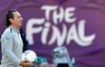 Italian head coach Cesare Prandelli takes part in a training session on June 30, 2012 at the Olympic Stadium in Kiev, on the eve of the team's Euro 2012 football championships final match. (GABRIEL BOUYS/AFP/GettyImages)