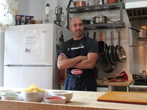 Stefano Faita teaches us how to make pasta (photo by jennifer Nachshen)