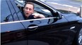 British actor Tom Hiddleston is driven away after meeting some fans in Cologne, Germany, in this screen grab from a YouTube video.