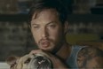 Actor Tom Hardy gets all weepy and sniffly over a movie, in this screen grab from an ad for Kleenex tissues. Watch the video below.