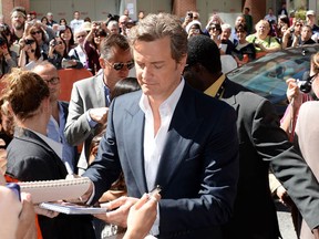 Actor Colin Firth attends the Arthur Newman premiere during the 2012 Toronto International Film Festival at The Elgin Theatre on September 10, 2012 in Toronto. (Jason Merritt/Getty Images)