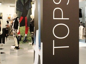 Thenew TOPSHOP boutique at The Bay (photo by Jennifer Nachshen)