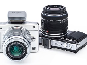 The Olympus E-PM2 and interchangeable lenses could rival bulky SLRs.