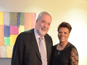 Montreal promoter Sheldon Kagan backstage at Place des Arts with five-time Grammy Award winner Dionne Warwick (Photo courtesy Shekdon Kagan)