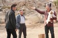 Colin Farrell, Christopher Walken and Sam Rockwell in a scene from the movie Seven Psychopaths.