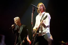 MONTREAL, QUE.: AUGUST 31, 2012 --  Marie Fredriksson, vocals, and Per Gessle, vocals and guitar of the pop duo, Roxette performs in concert at the Bell Centre in Montreal on Friday,  August 31, 2012.  (THE GAZETTE / Tijana Martin)

MONTREAL, QUE.: AUGUST 31, 2012 --  of the Canadian rock band , Glass Tiger  performs in concert as the opening act for Roxette at the Bell Centre in Montreal on Friday,  August 31, 2012.  (THE GAZETTE / Tijana Martin)
Al Connelly, guitars
Alan Frew, vocals
Wayne Parker, bass
Sam Reid, keyboards
Chris McNeill, drums