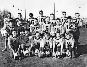 The champion 1962 Ti-Cats at Alexander Park. Notice the old helmets.