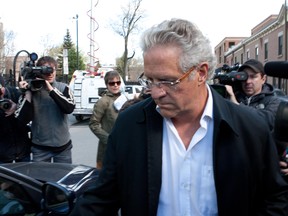 MONTREAL, QUE.: APRIL 17, 2012--Tony Acurso  leaves the Surete de Quebec headquarters in Montreal on Tuesday April 17, 2012. Accurso announced on Tuesday he was leaving the business world for good. (Allen McInnis / THE GAZETTE)