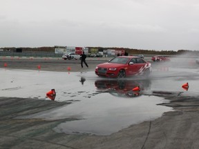 Learning how to control a car during an under-steer situation is part of the program at the Audi Driving Experience.