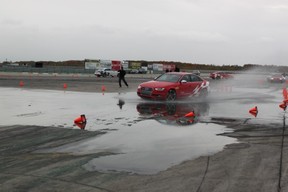 Learning how to control a car during an under-steer situation is part of the program at the Audi Driving Experience.