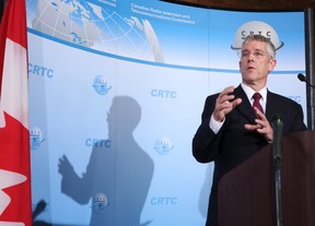 The CRTC's Jean-Pierre Blais at a news conference last week announcing the rejection of the Bell-Astral merger. Fred Chartrand/The Canadian Press