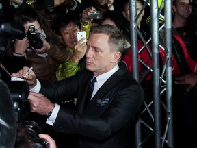 Daniel Craig arrives at the Paris premiere of Skyfall Oct. 24. Photo by Francois Durand/Getty Images.
