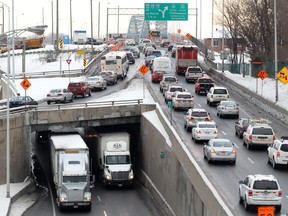 Montreal area motorists lose 92 hours a year to traffic delays, according to a traffic survey conducted by the TomTom GPS manufacturing firm. But the costs of those delays go beyond the gas you're burning while waiting to move. Gazette file picture (John Kenney/THE GAZETTE)