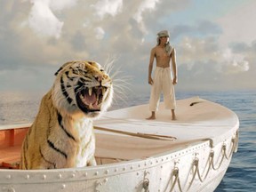 Scene from the film Life of Pi, directed by Ang Lee, based on the the book by Yann Martel.  Photo: 20th Century Fox