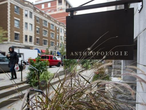 The Anthropologie storefront on de la Montagne St. Photo: John Kenney, The Gazette