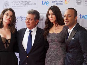 Actress Belcim Bilgin, left, actor Behrouz Vossoughi, actress Monica Bellucci and actor Arash Labaf attend the  Fasle Kargadan  (Rhino Season) premiere at the Kursaal Palace during the 60th San Sebastian International Film Festival on September 26, 2012 in San Sebastian, Spain.  (Carlos Alvarez/Getty Images)