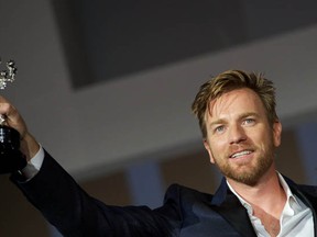 Actor Ewan McGregor receives the Donostia Lifetime Achievement Award at the Kursaal Palace during the 60th San Sebastian International Film Festival  on September 27, 2012 in San Sebastian, Spain.  (Carlos Alvarez/Getty Images)