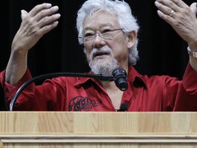 Dr. David Suzuki address students at John Abbott College in the Ste-Anne-de-Bellevue on Tuesday, Oct. 23. ()