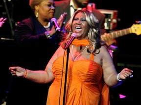 LOS ANGELES, CA - JULY 25:  Singer Aretha Franklin performs at the Nokia Theatre L.A. Live on July 25, 2012 in Los Angeles, California.  (Photo by Kevin Winter/Getty Images)
