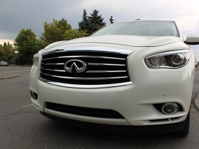 The 2013 Infiniti JX has an attention-grabbing front end. Photo by Kevin Mio/The Gazette