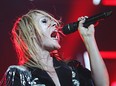 Emily Haines of Metric performs at the Bell Centre in Montreal on Nov. 21, 2012. (Photo: Marie-France Coallier/Montreal Gazette)