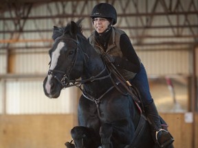 Michelle Lobaton riding her horse Medieval Prince in March,2011.